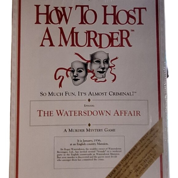 Vintage How To Host A Murder The Watersdown Affair Dinner Party Role Play NEW - Picture 2 of 6
